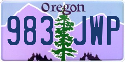 OR license plate 983JWP