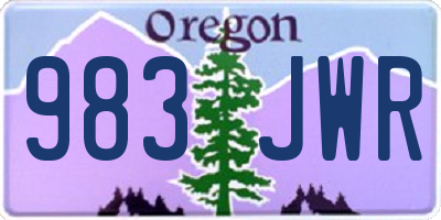 OR license plate 983JWR