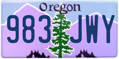 OR license plate 983JWY