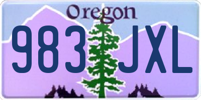 OR license plate 983JXL