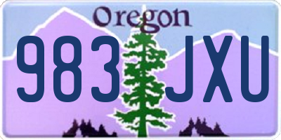 OR license plate 983JXU