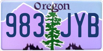 OR license plate 983JYB