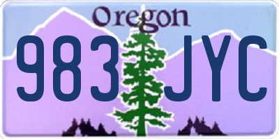 OR license plate 983JYC