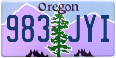 OR license plate 983JYI