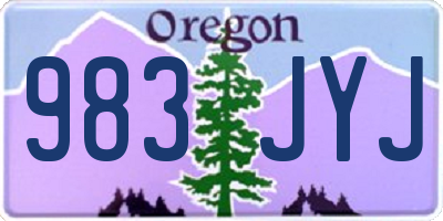 OR license plate 983JYJ