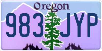 OR license plate 983JYP