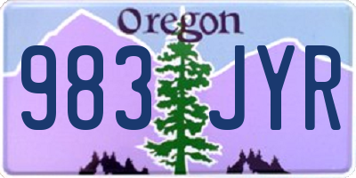 OR license plate 983JYR