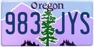 OR license plate 983JYS