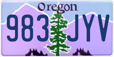 OR license plate 983JYV