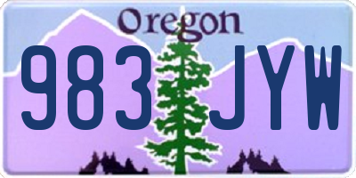 OR license plate 983JYW
