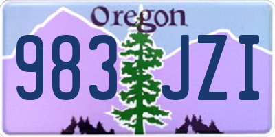 OR license plate 983JZI