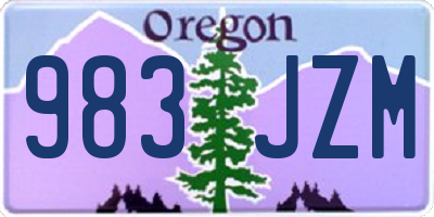 OR license plate 983JZM