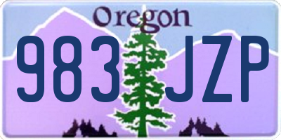 OR license plate 983JZP