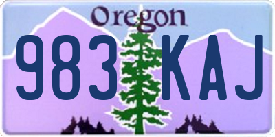 OR license plate 983KAJ