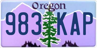 OR license plate 983KAP