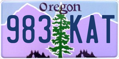 OR license plate 983KAT