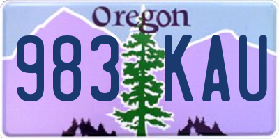 OR license plate 983KAU