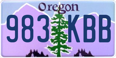 OR license plate 983KBB