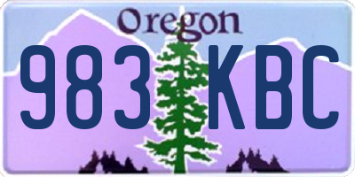 OR license plate 983KBC