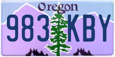 OR license plate 983KBY