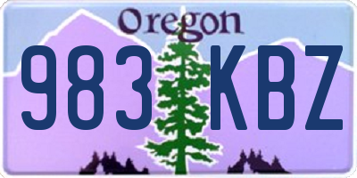 OR license plate 983KBZ