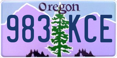 OR license plate 983KCE