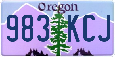 OR license plate 983KCJ