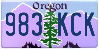 OR license plate 983KCK