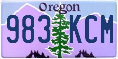 OR license plate 983KCM