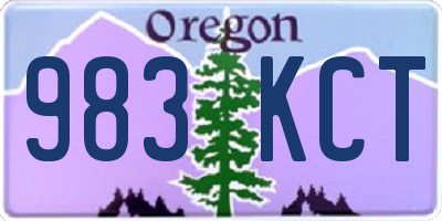 OR license plate 983KCT