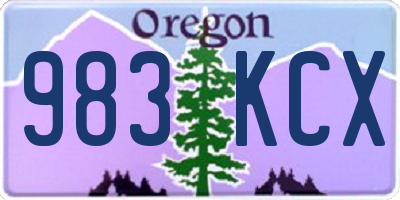 OR license plate 983KCX