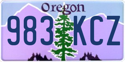 OR license plate 983KCZ