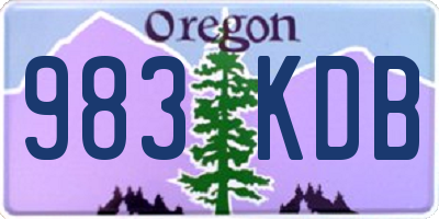 OR license plate 983KDB