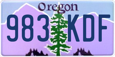 OR license plate 983KDF
