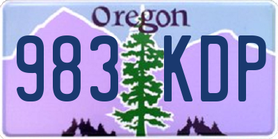 OR license plate 983KDP