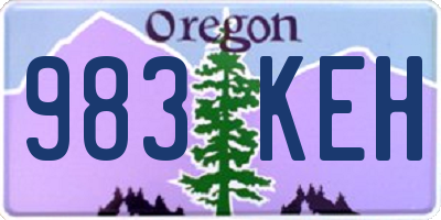 OR license plate 983KEH