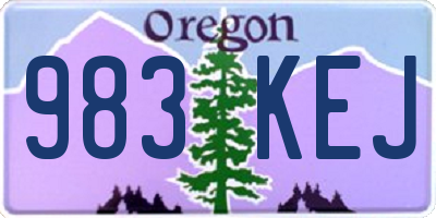 OR license plate 983KEJ