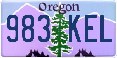 OR license plate 983KEL