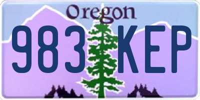 OR license plate 983KEP