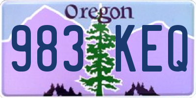 OR license plate 983KEQ