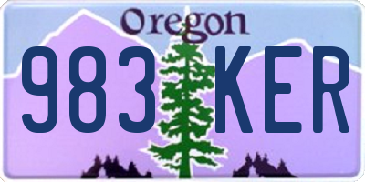 OR license plate 983KER