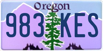 OR license plate 983KES