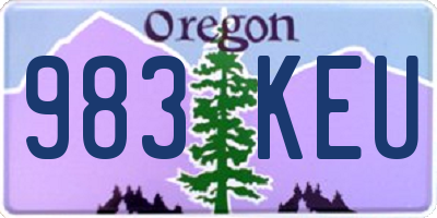 OR license plate 983KEU