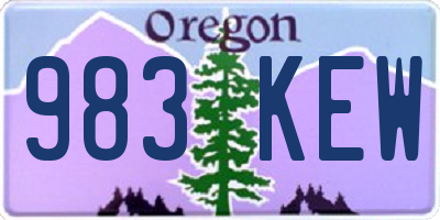 OR license plate 983KEW