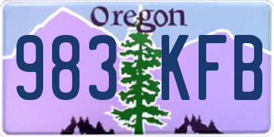 OR license plate 983KFB