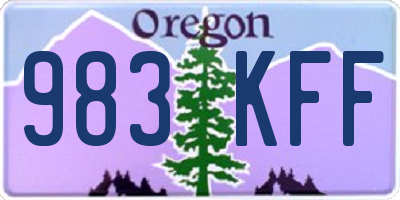 OR license plate 983KFF