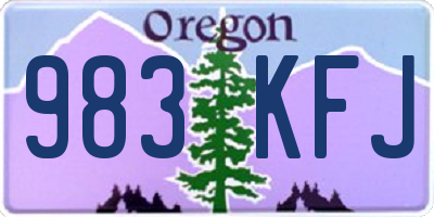 OR license plate 983KFJ