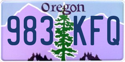 OR license plate 983KFQ