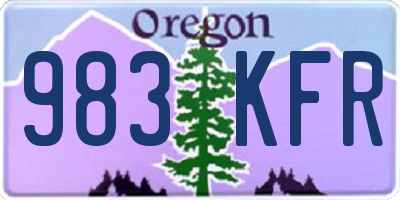 OR license plate 983KFR