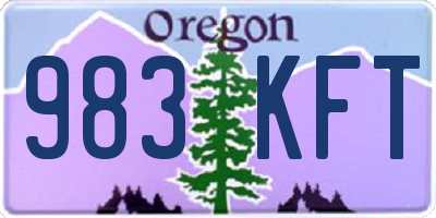 OR license plate 983KFT